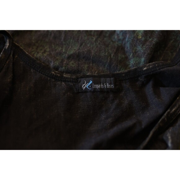 Women’s Asymmetrical Tank Top Embroidered Floral Patches Hippie Boho Beachy - Picture 4 of 12